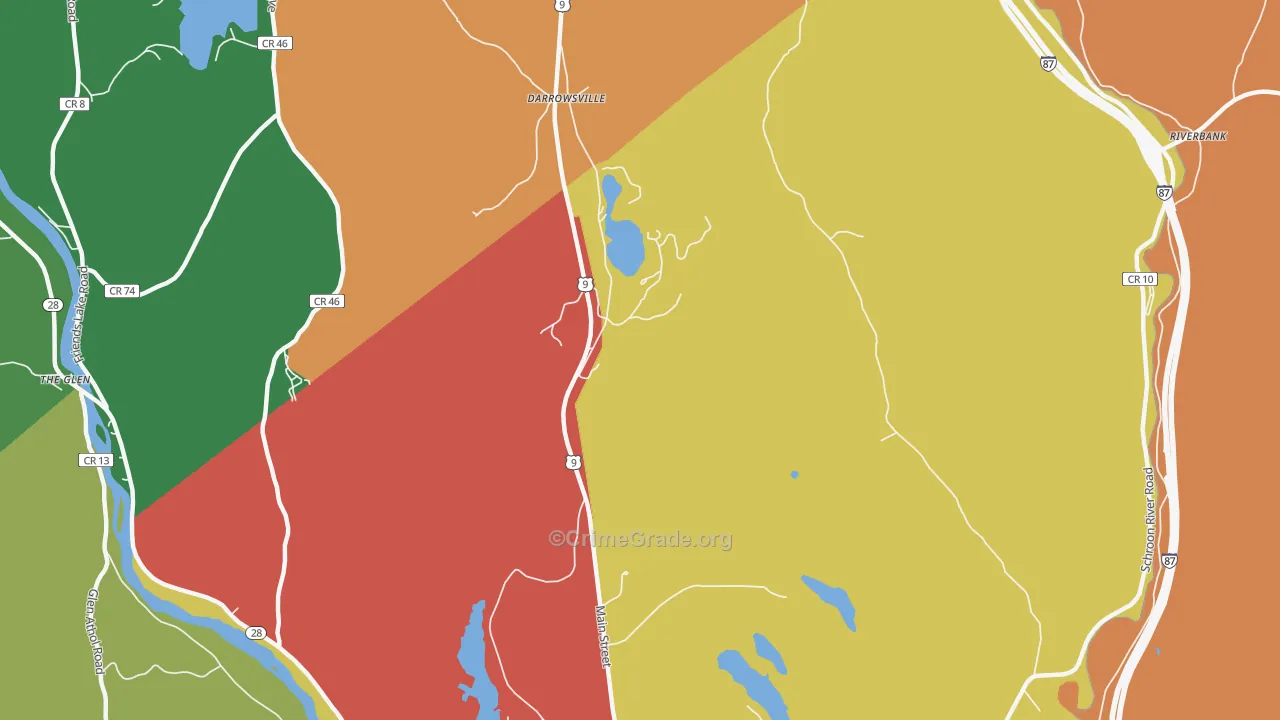 Darrowsville, NY Map of Drug-Related Crime Rates