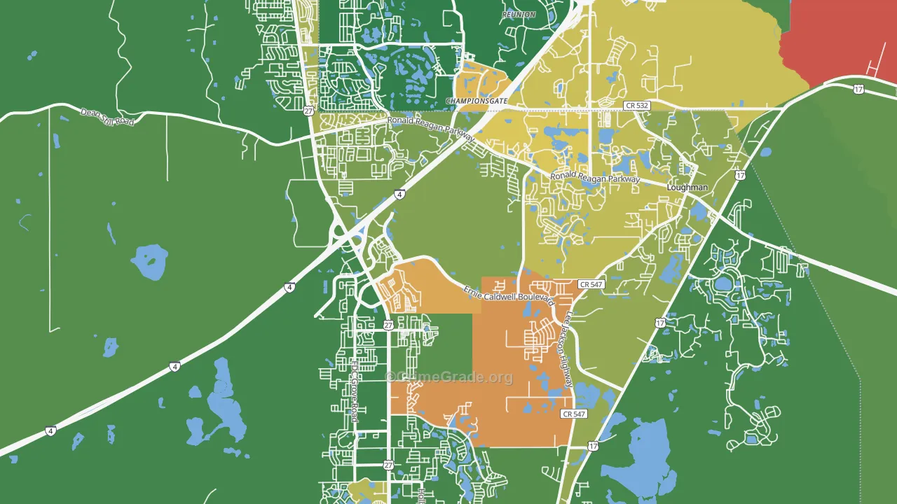 Davenport, FL Map of Drug-Related Crime Rates