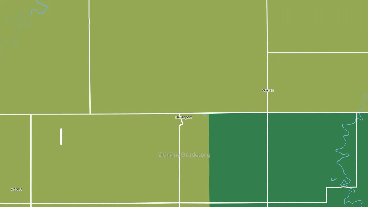 Davenport, ND Map of Drug-Related Crime Rates
