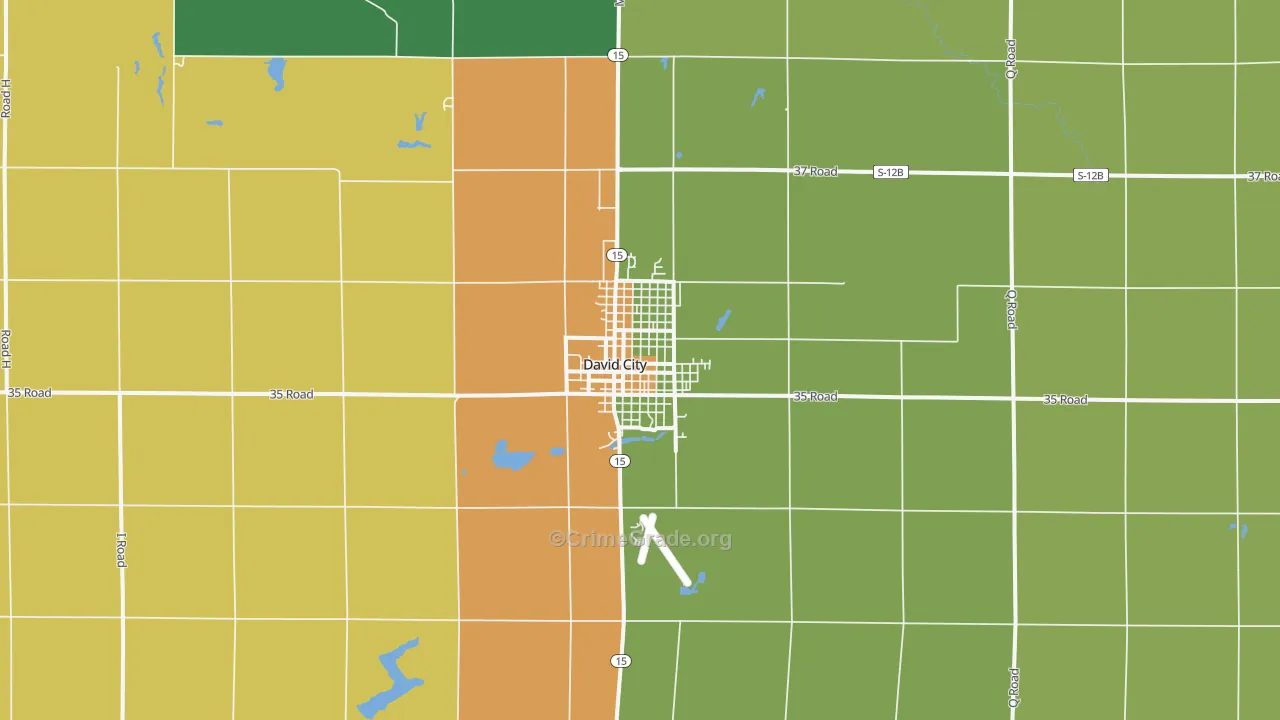 David City, NE Map of Drug-Related Crime Rates