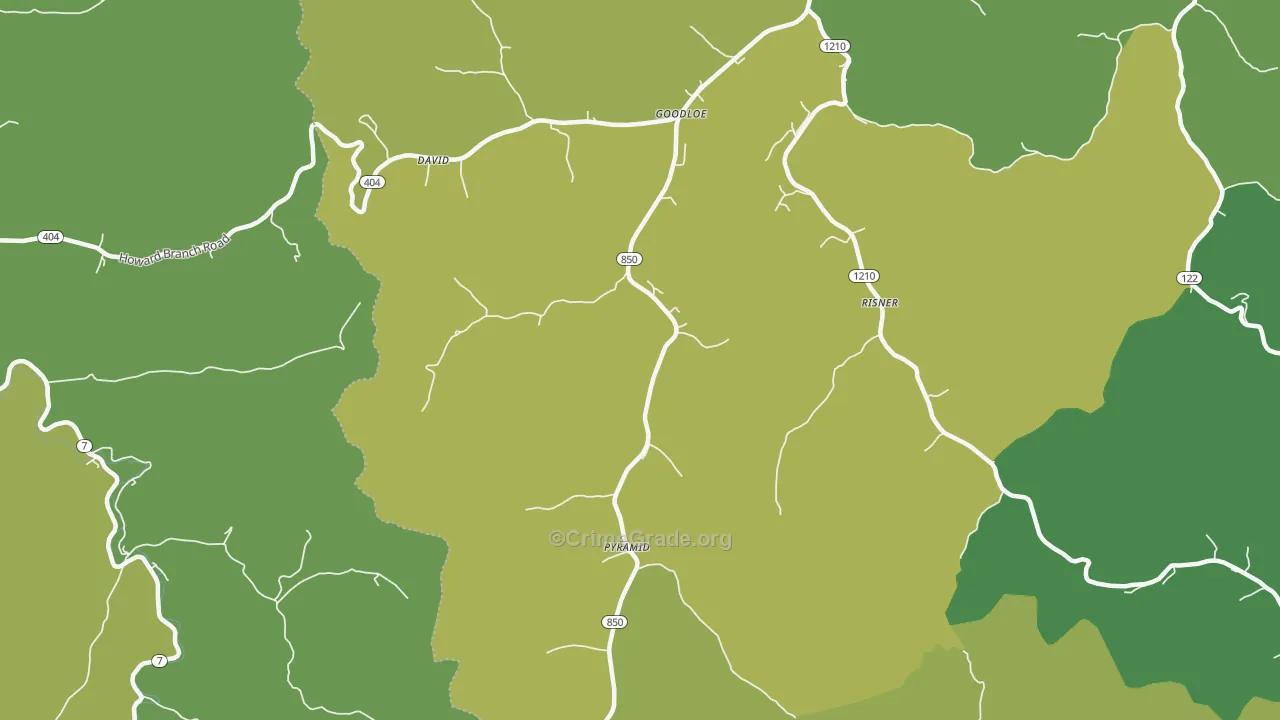 David, KY Map of Drug-Related Crime Rates