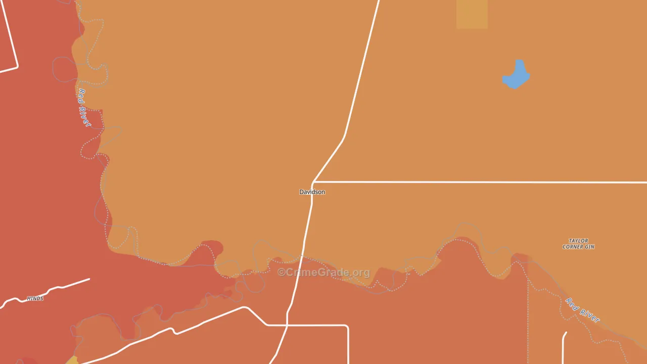 Davidson, OK Map of Drug-Related Crime Rates
