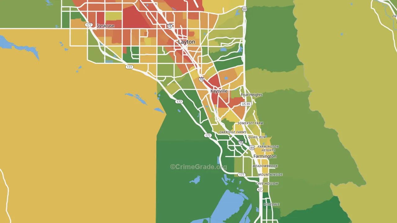 Davis County, UT Map of Drug-Related Crime Rates
