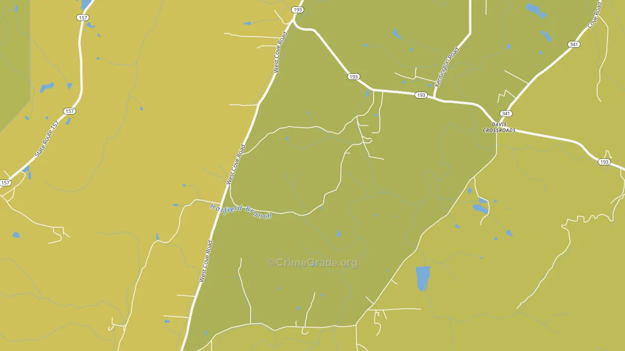 Davis Crossroads, GA Map of Drug-Related Crime Rates