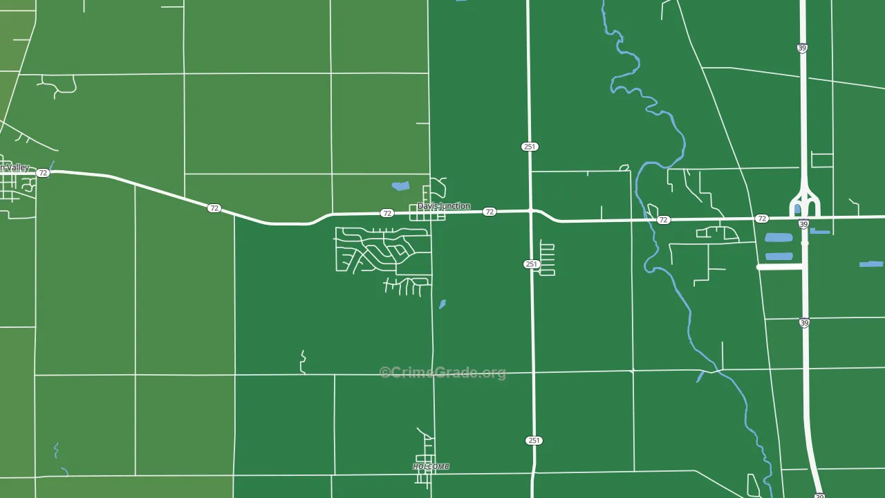 Davis Junction, IL Map of Drug-Related Crime Rates