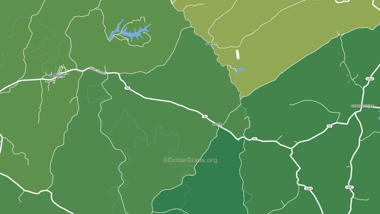 Davis, KY Map of Drug-Related Crime Rates