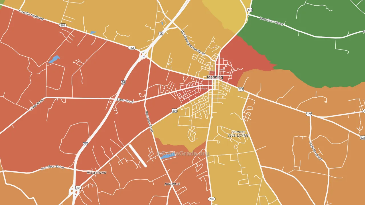 Davis Station, SC Map of Drug-Related Crime Rates