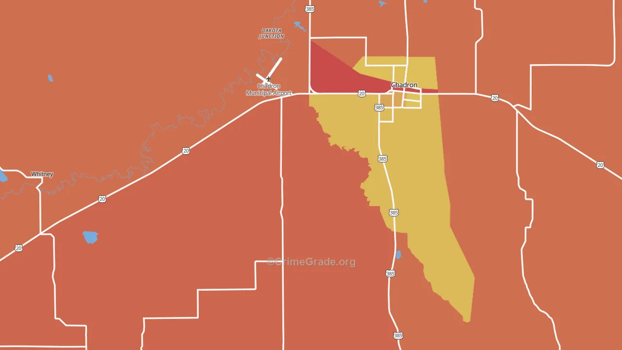 Dawes County, NE Map of Drug-Related Crime Rates