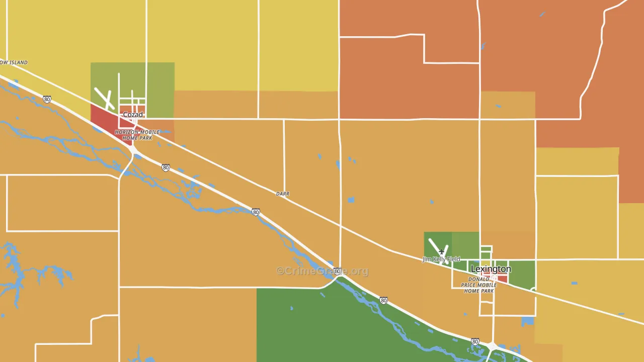 Dawson County, NE Map of Drug-Related Crime Rates