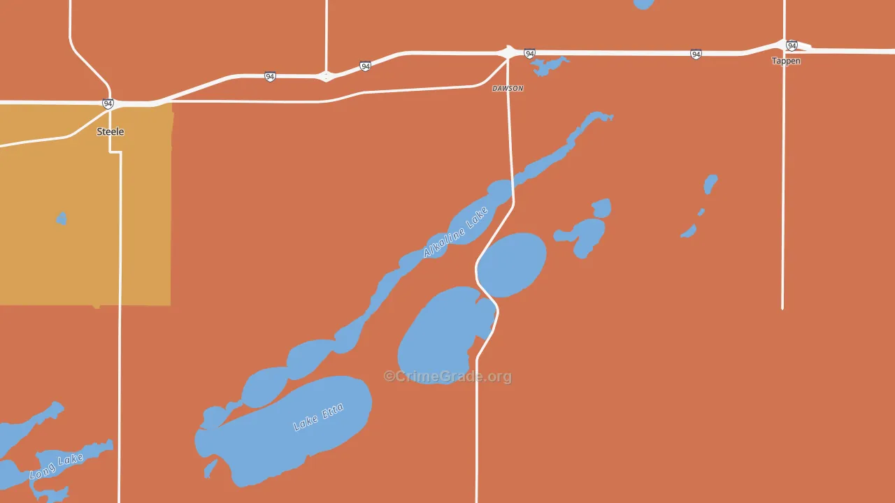 Dawson, ND Map of Drug-Related Crime Rates