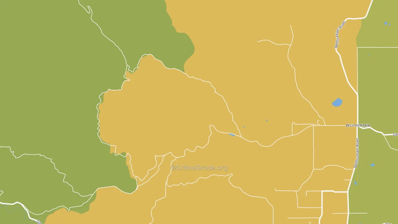 Dawson, OR Map of Drug-Related Crime Rates