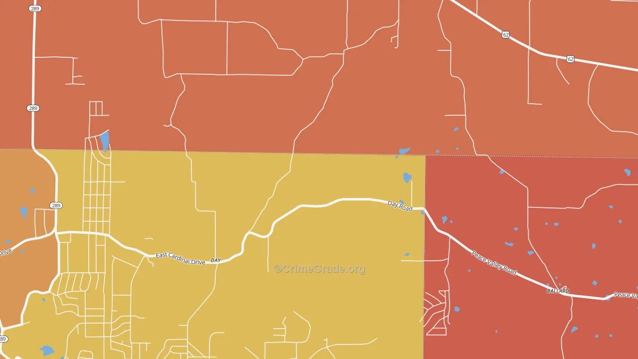 Day, AR Map of Drug-Related Crime Rates