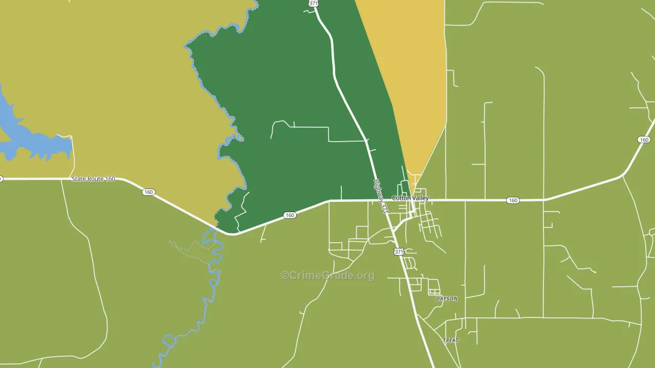 Dayson, LA Map of Drug-Related Crime Rates