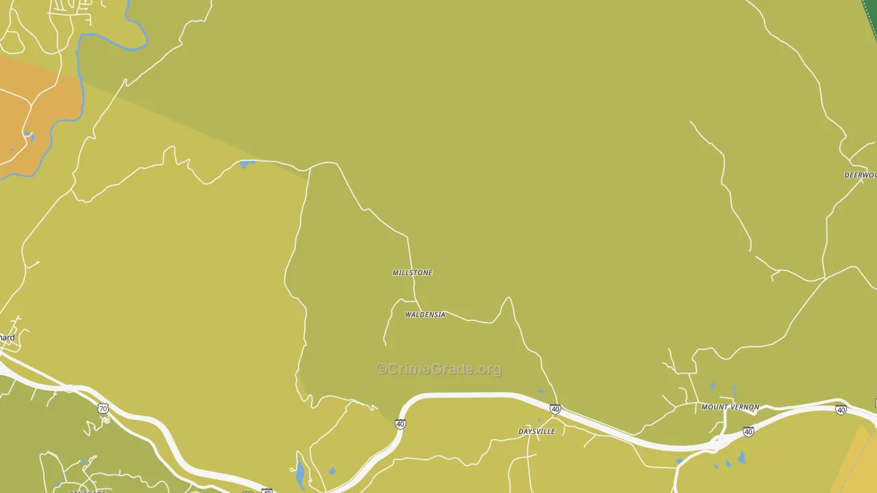 Daysville, TN Map of Drug-Related Crime Rates