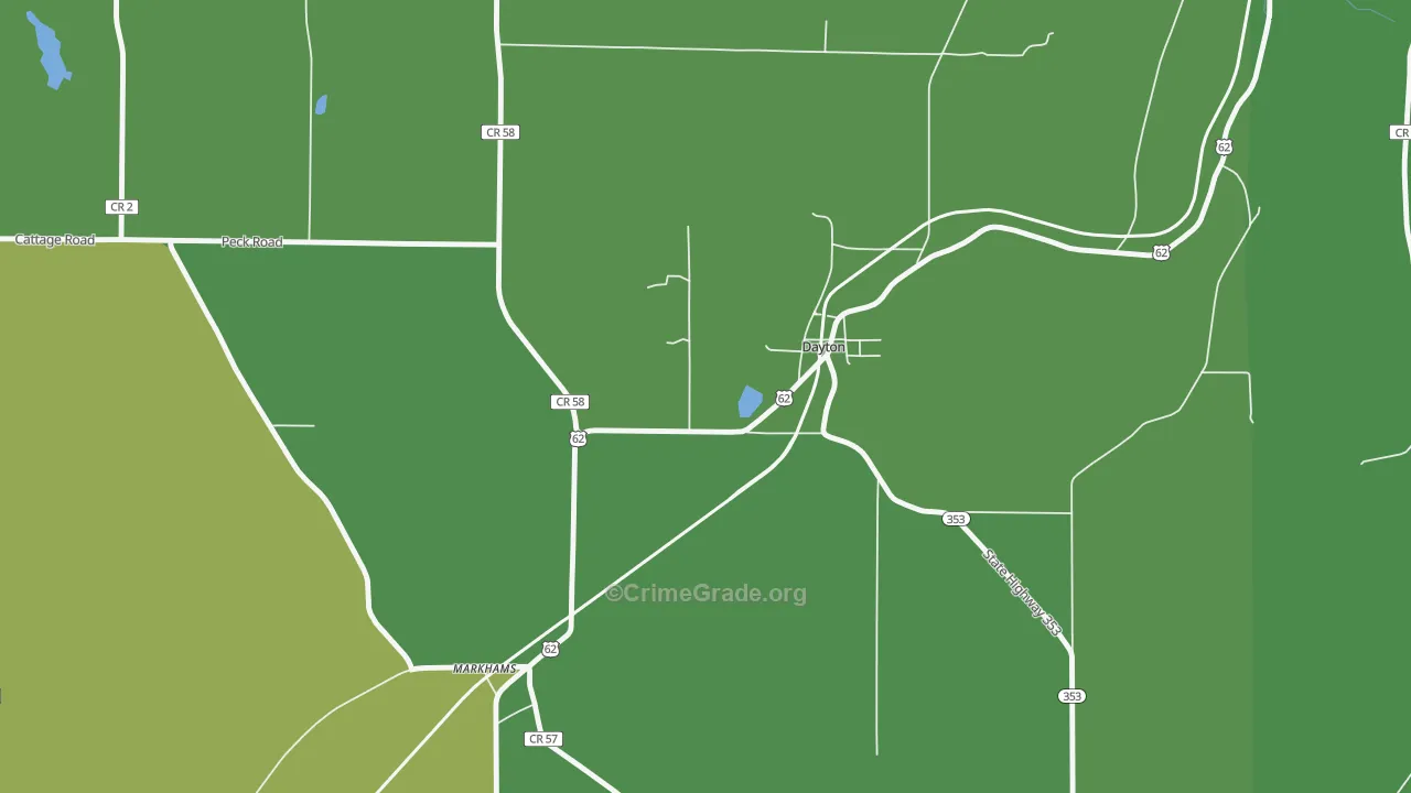 Dayton, NY Map of Drug-Related Crime Rates