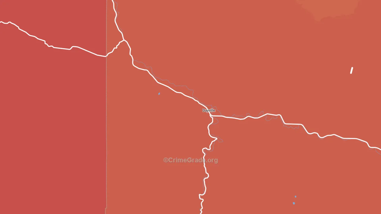 Dayville, OR Map of Drug-Related Crime Rates