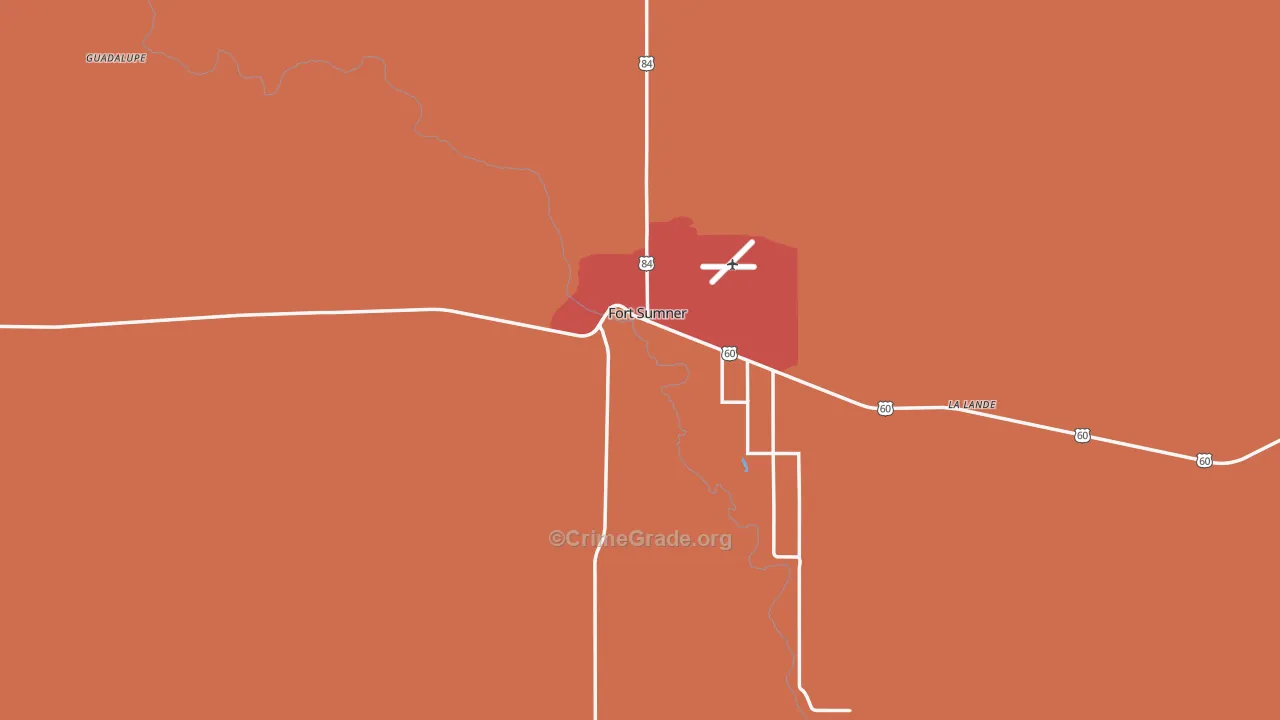 De Baca County, NM Map of Drug-Related Crime Rates