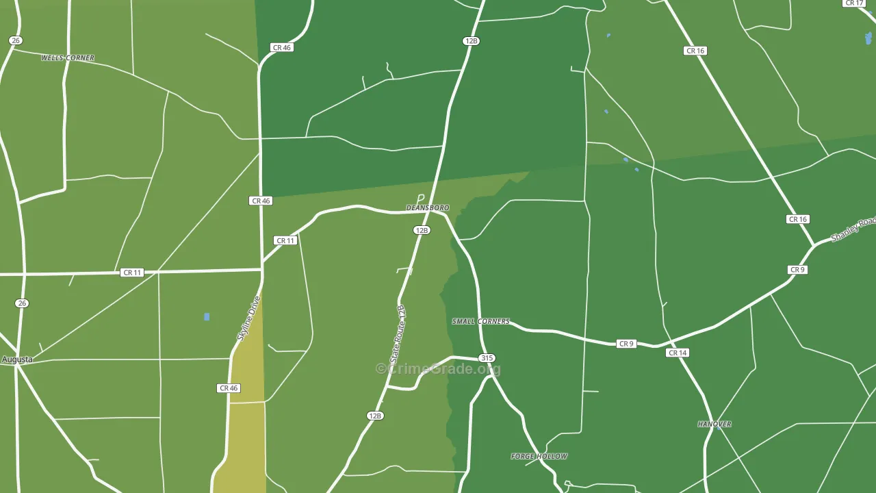 Deansboro, NY Map of Drug-Related Crime Rates