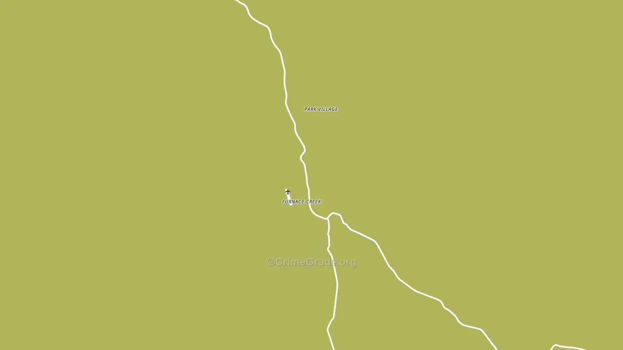 Death Valley, CA Map of Drug-Related Crime Rates