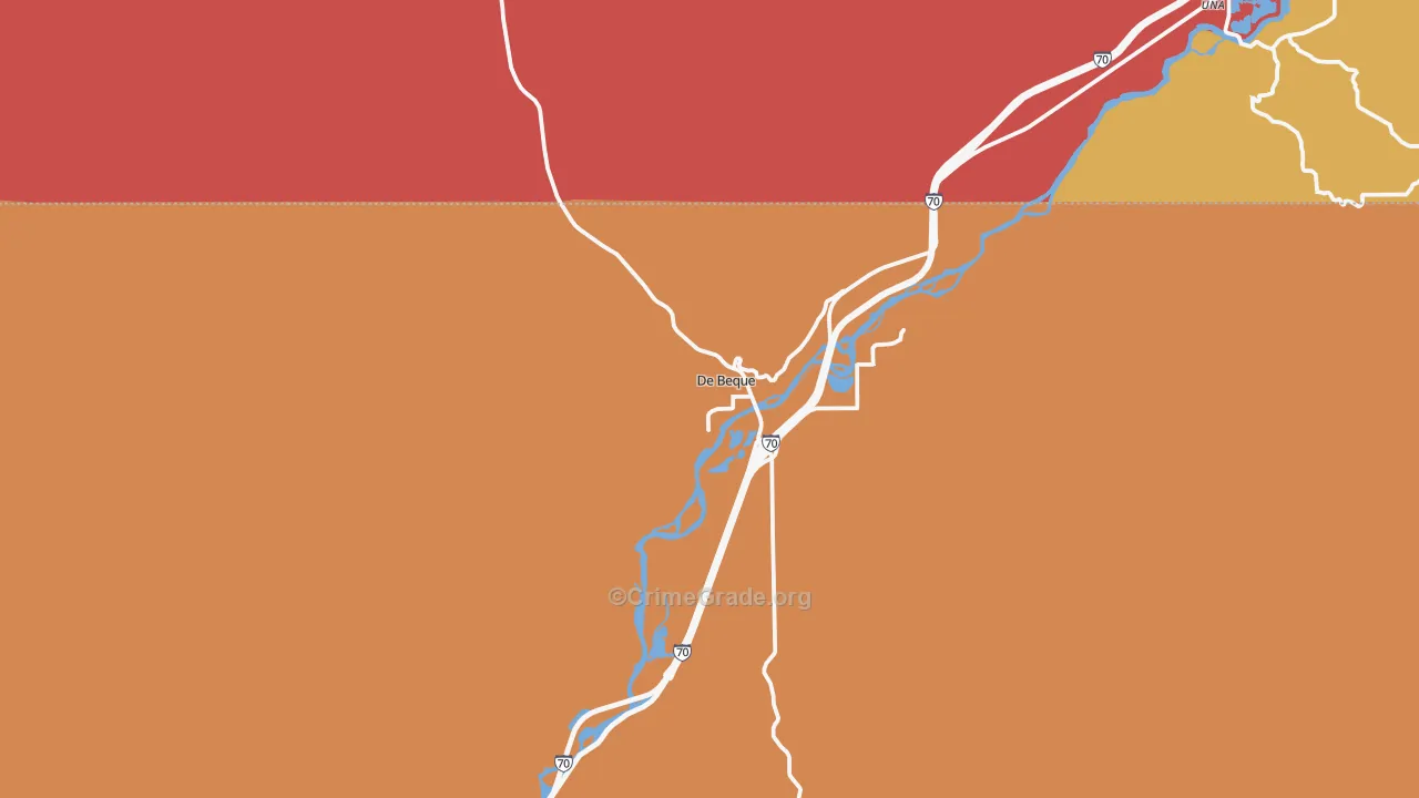 DeBeque, CO Map of Drug-Related Crime Rates