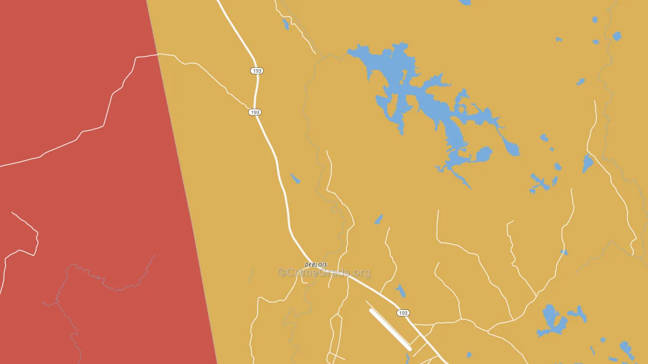 DeBlois, ME Map of Drug-Related Crime Rates