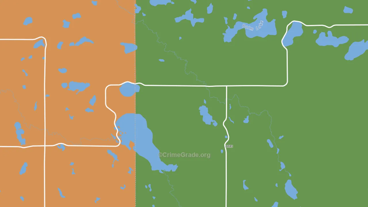 Debs, MN Map of Drug-Related Crime Rates