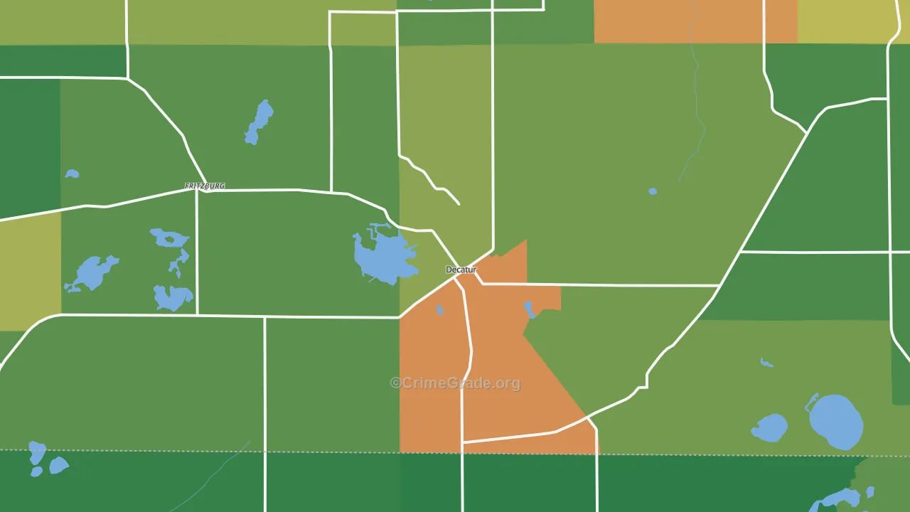 Decatur, MI Map of Drug-Related Crime Rates