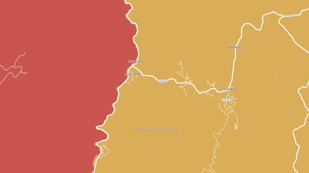 Deckers, CO Map of Drug-Related Crime Rates