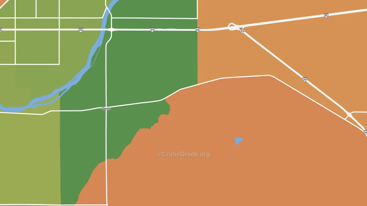 Declo, ID Map of Drug-Related Crime Rates