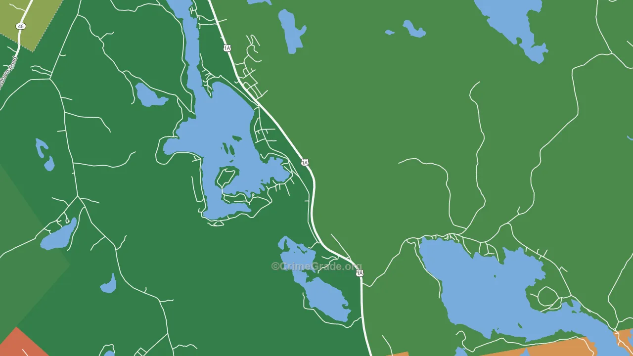 Dedham, ME Map of Drug-Related Crime Rates