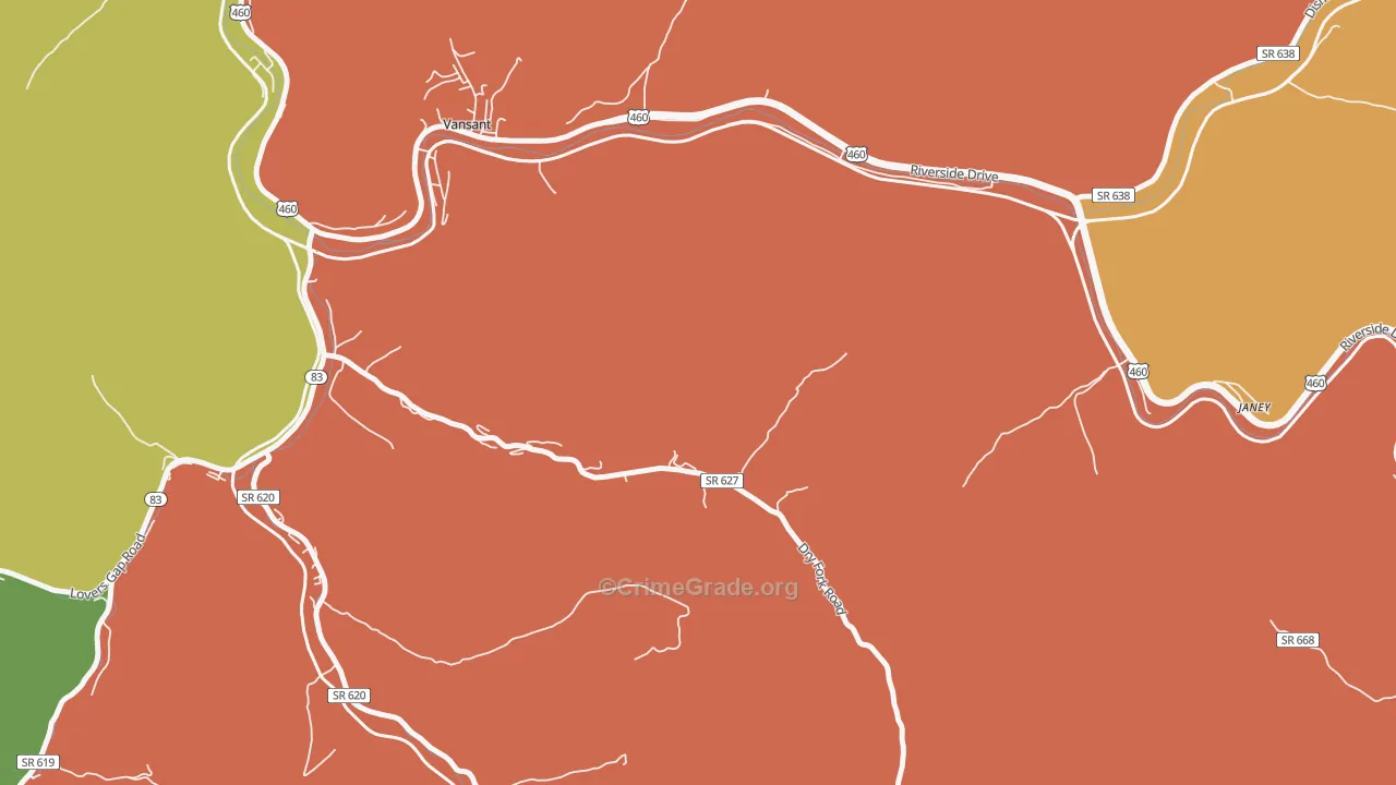 Deel, VA Map of Drug-Related Crime Rates
