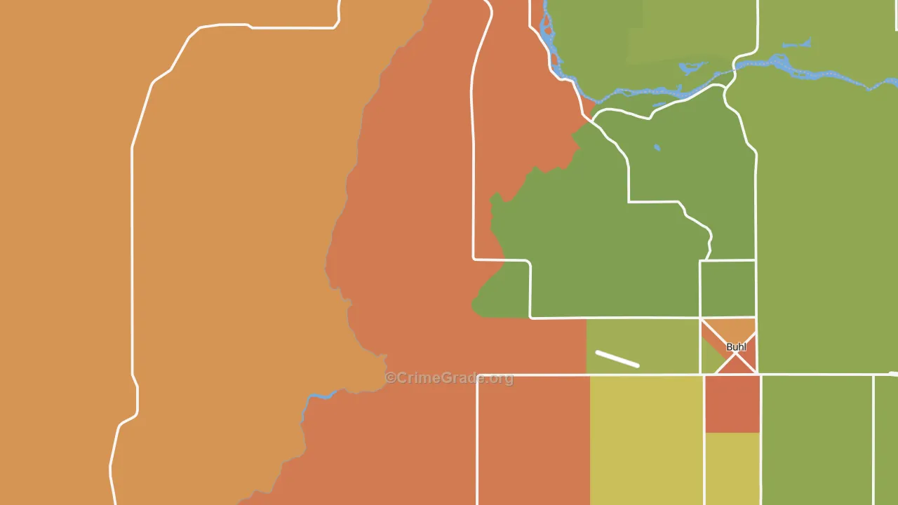 Deep Creek, ID Map of Drug-Related Crime Rates