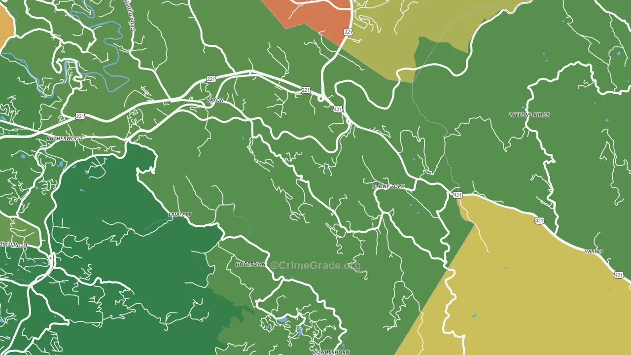 Deep Gap, NC Map of Drug-Related Crime Rates