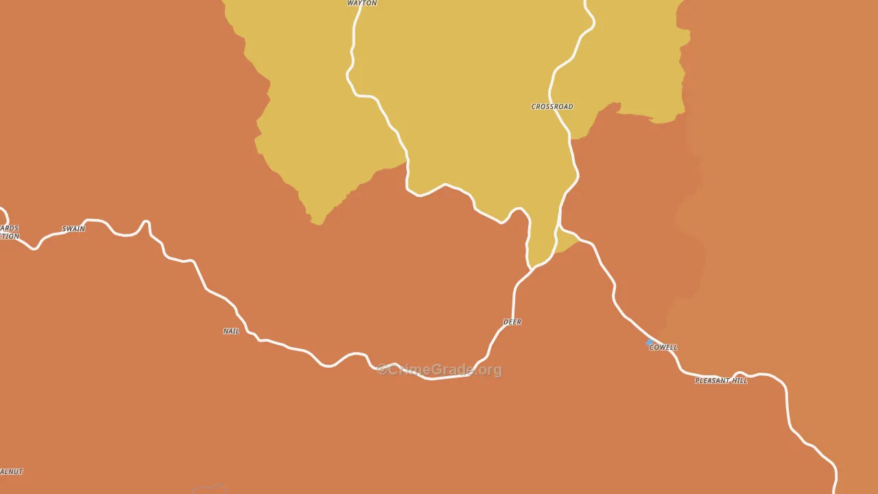 Deer, AR Map of Drug-Related Crime Rates