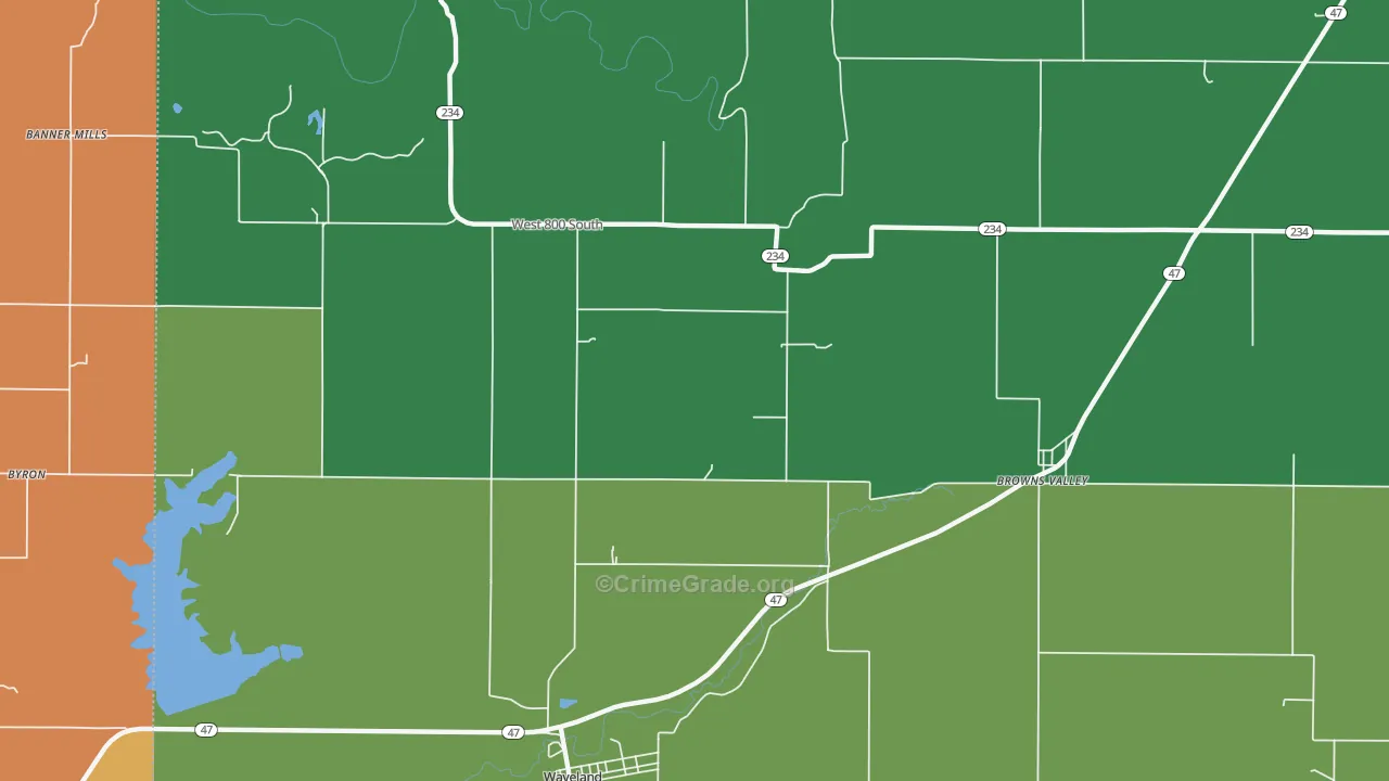 Deer Mill, IN Map of Drug-Related Crime Rates