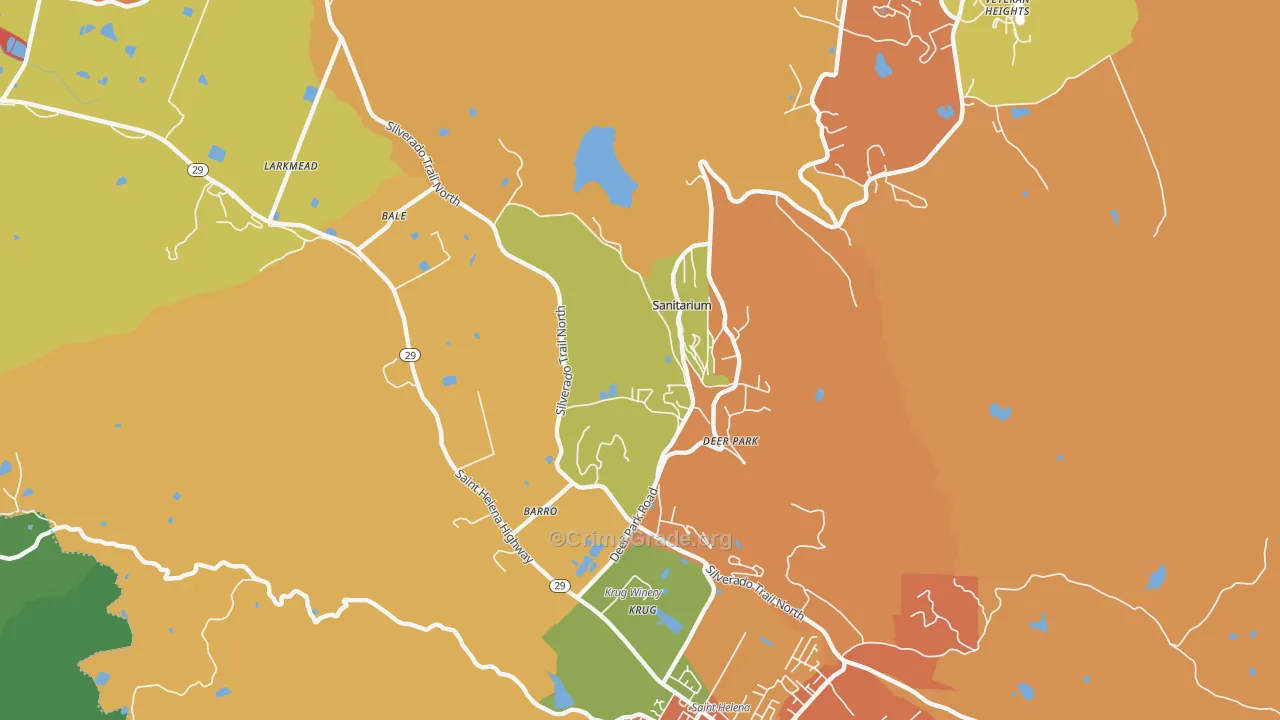 Deer Park, CA Map of Drug-Related Crime Rates