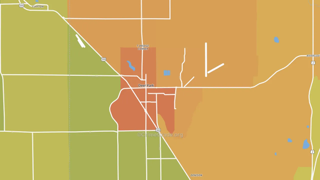 Deer Park, WA Map of Drug-Related Crime Rates