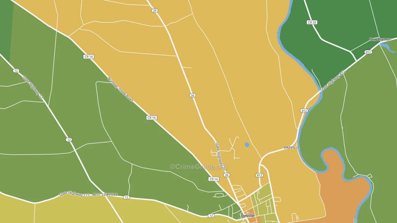 Deer River, NY Map of Drug-Related Crime Rates