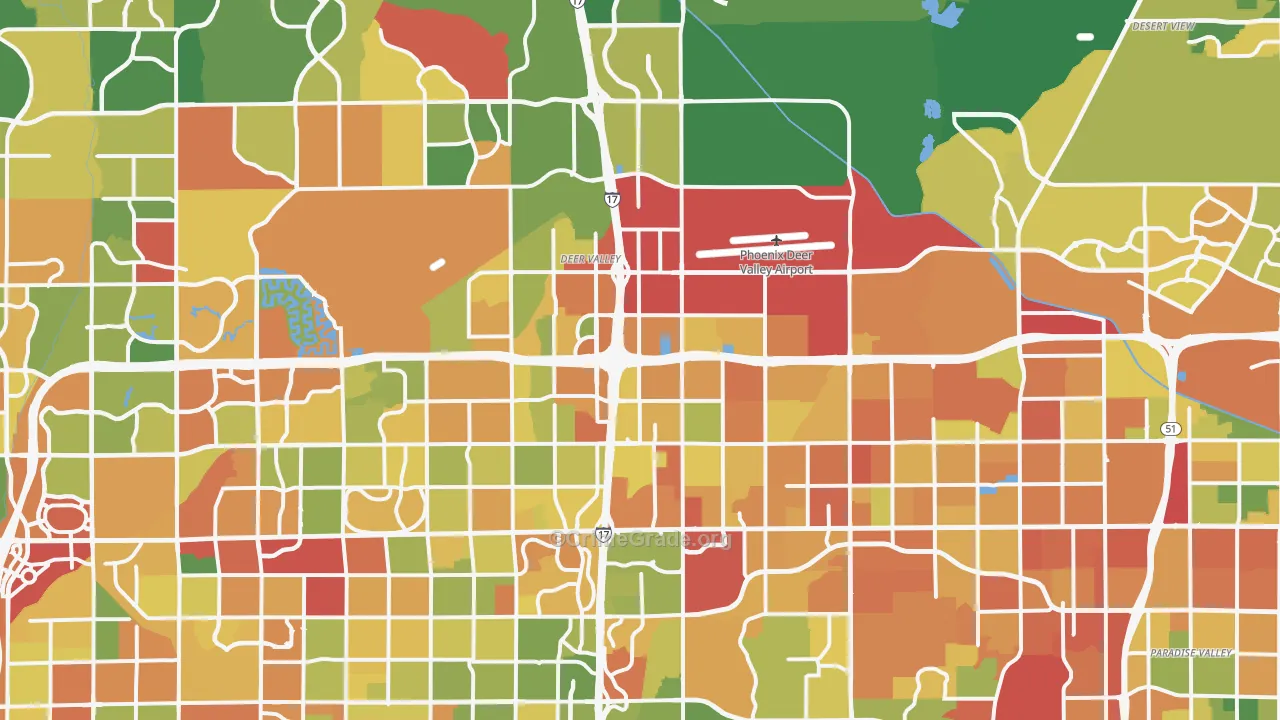 Deer Valley, Phoenix, AZ Map of Drug-Related Crime Rates