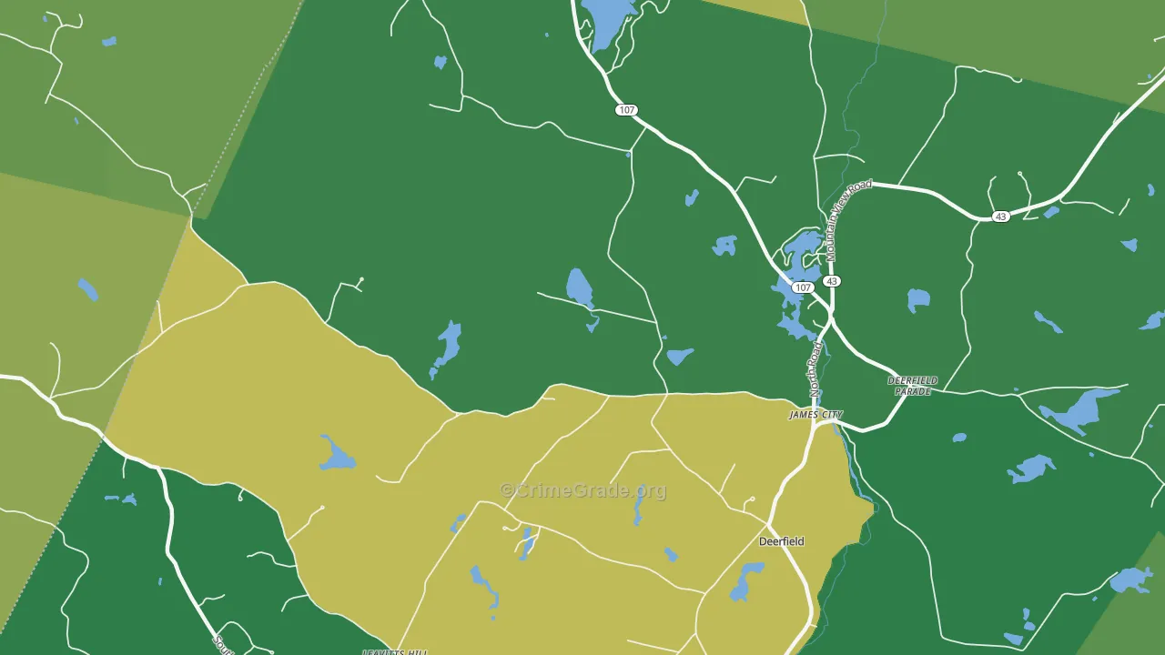 Deerfield Parade, NH Map of Drug-Related Crime Rates