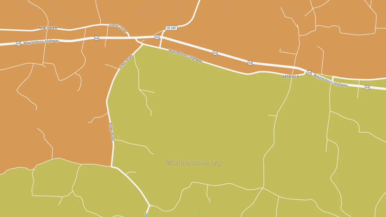 Deerfield, TN Map of Drug-Related Crime Rates