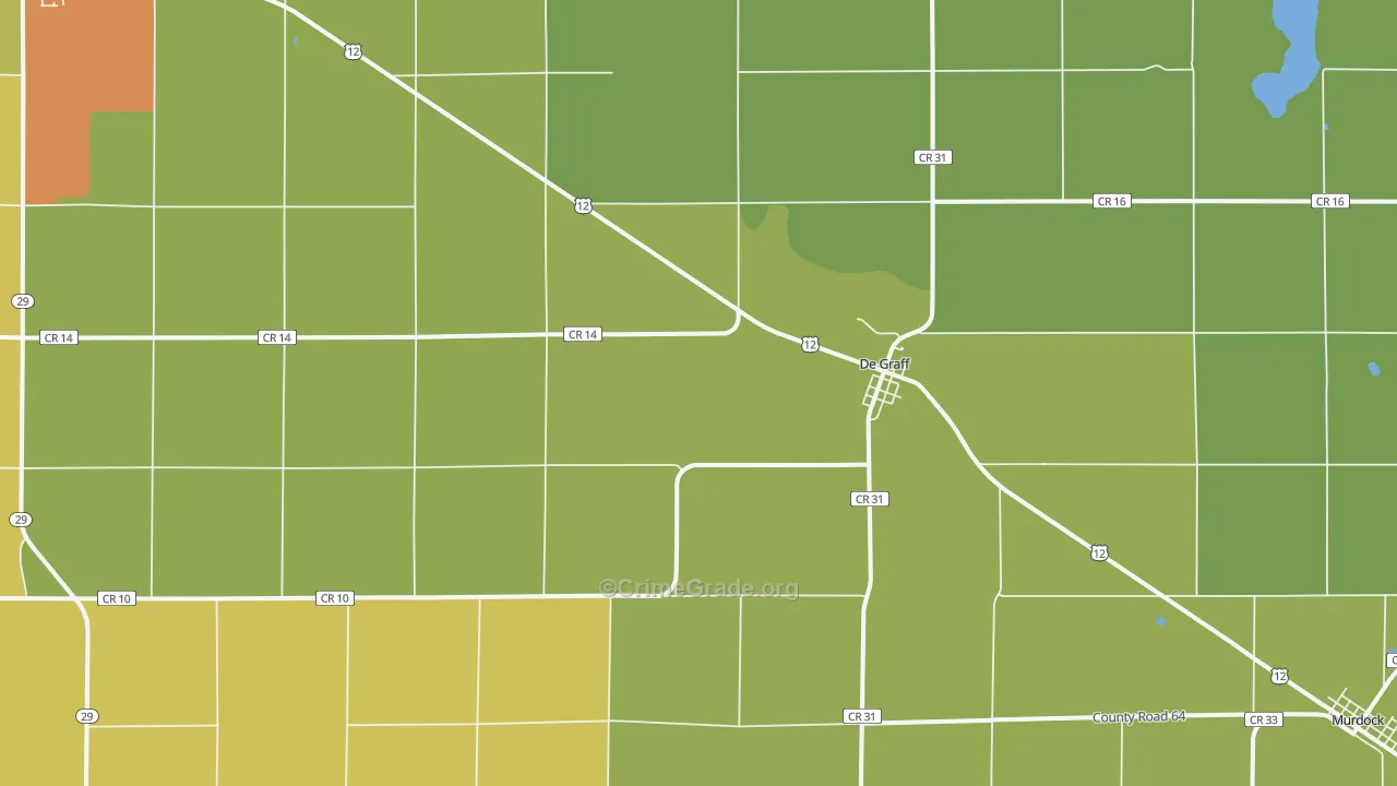 DeGraff, MN Map of Drug-Related Crime Rates