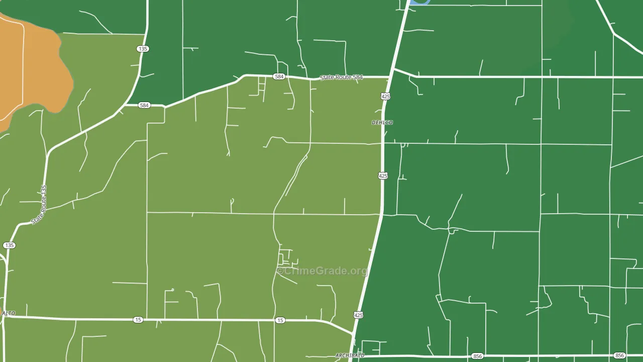 Dehlco, LA Map of Drug-Related Crime Rates