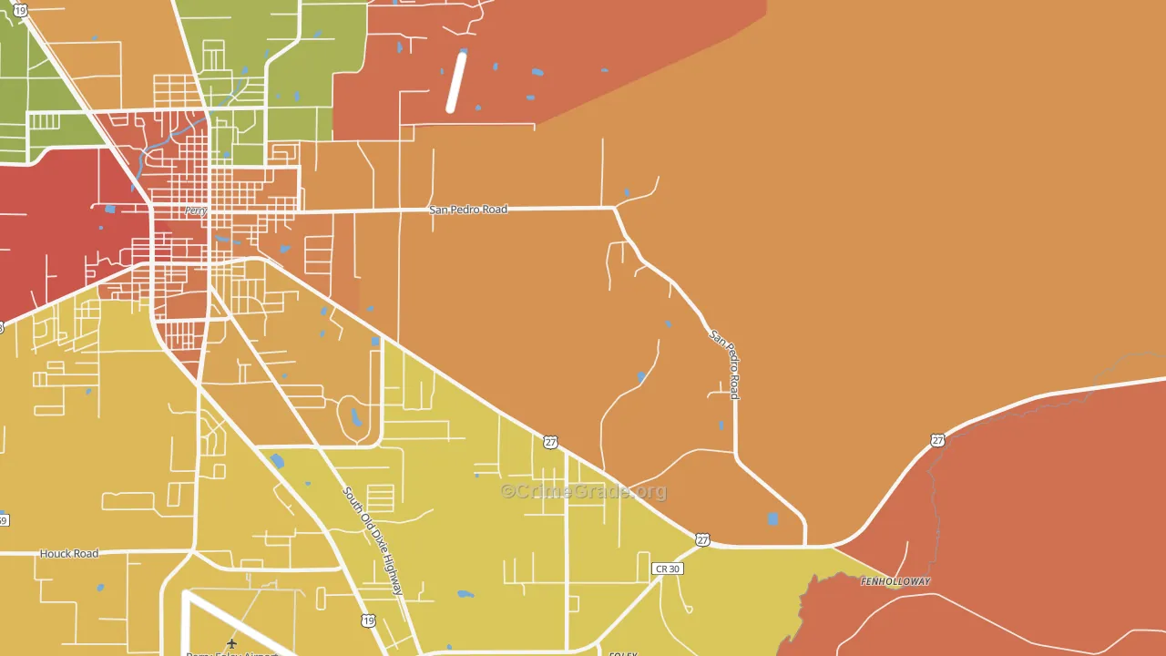 Dekle Beach, FL Map of Drug-Related Crime Rates
