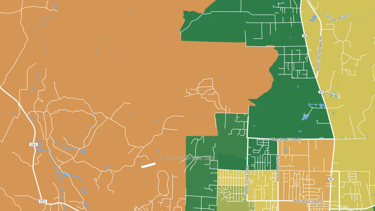 Del Rio, AZ Map of Drug-Related Crime Rates