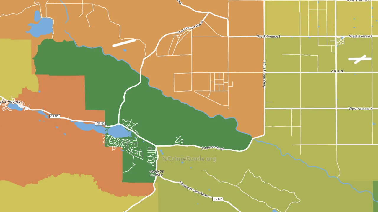 Del Sur, CA Map of Drug-Related Crime Rates