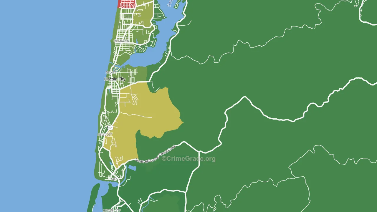 DeLake, OR Map of Drug-Related Crime Rates