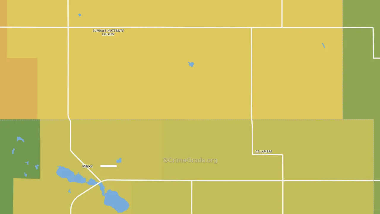 DeLamere, ND Map of Drug-Related Crime Rates