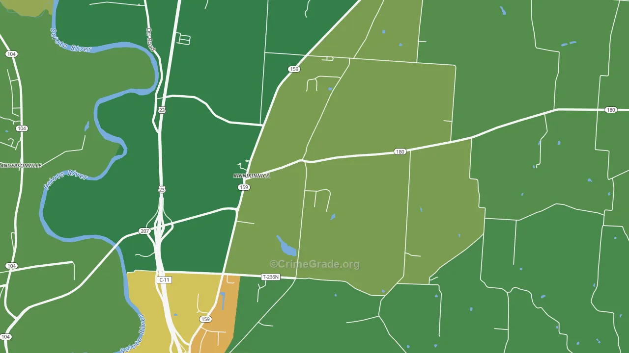 Delano, OH Map of Drug-Related Crime Rates