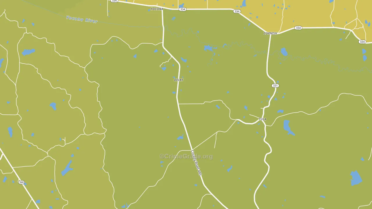 DeLay, MS Map of Drug-Related Crime Rates